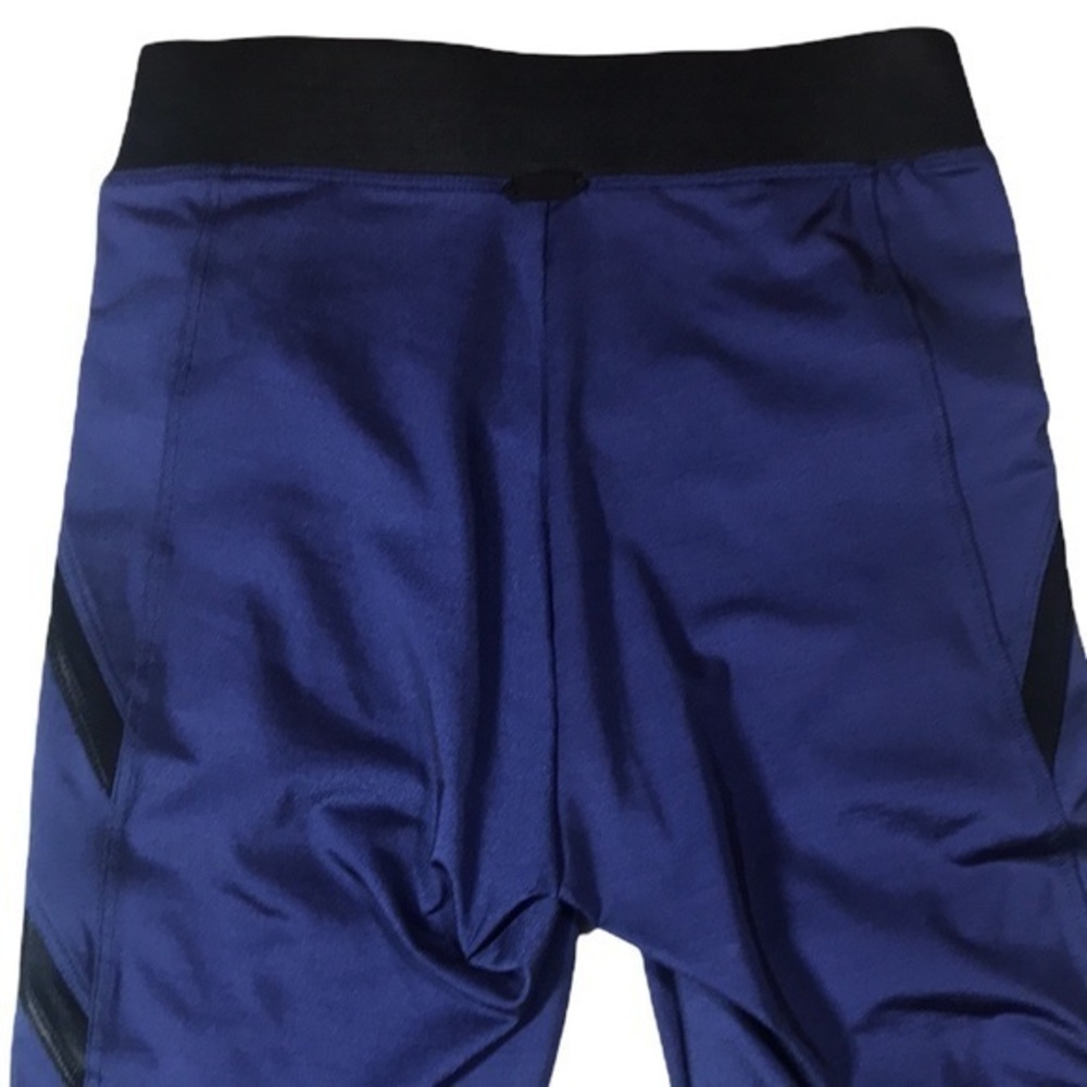 Koral Blue Black V Waistband Palm Shantung High Rise Leggings - Picture 9 of 10
